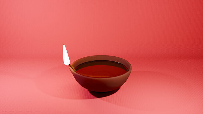 Diya 3D Low-poly 3D model