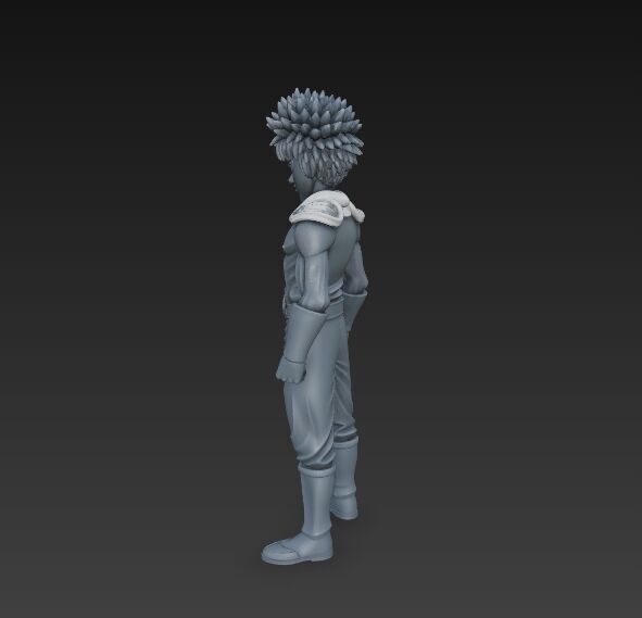 Cybernetic Warrior  Powerful Anime Character 3D Print Model 3D model_19
