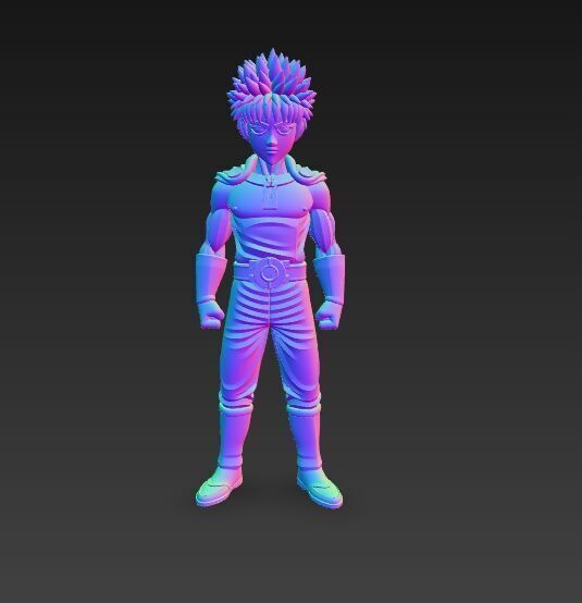 Cybernetic Warrior  Powerful Anime Character 3D Print Model 3D model_7