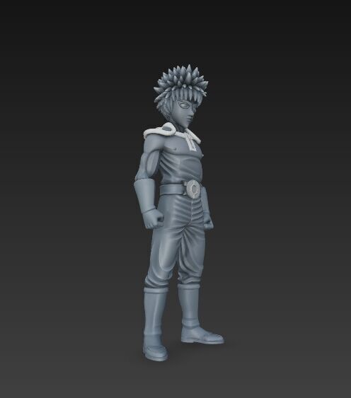 Cybernetic Warrior  Powerful Anime Character 3D Print Model 3D model_14