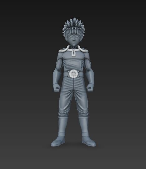 Cybernetic Warrior  Powerful Anime Character 3D Print Model 3D model_16