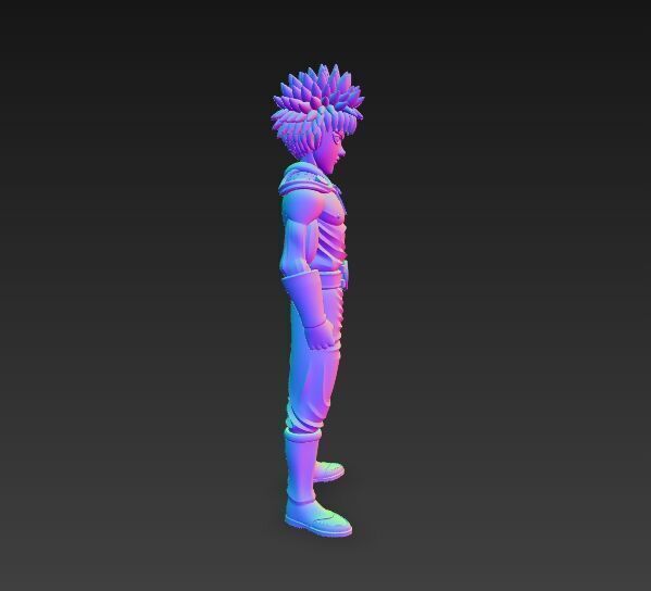 Cybernetic Warrior  Powerful Anime Character 3D Print Model 3D model_2