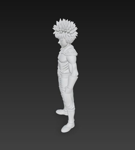 Cybernetic Warrior  Powerful Anime Character 3D Print Model 3D model_12