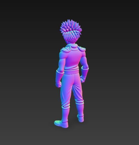 Cybernetic Warrior  Powerful Anime Character 3D Print Model 3D model_5