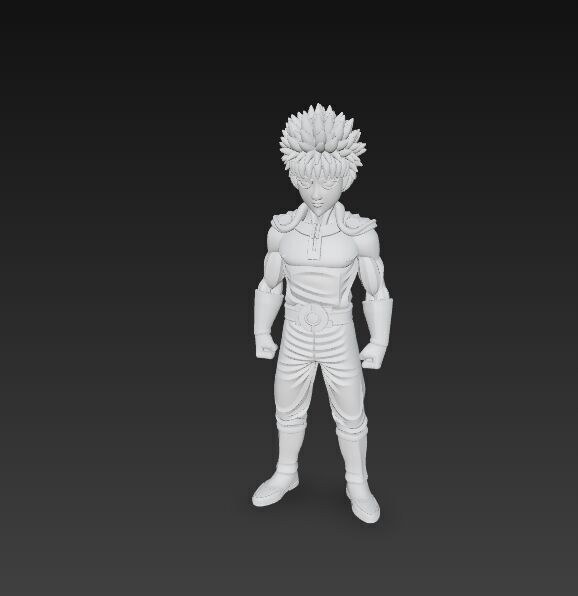 Cybernetic Warrior  Powerful Anime Character 3D Print Model 3D model_13
