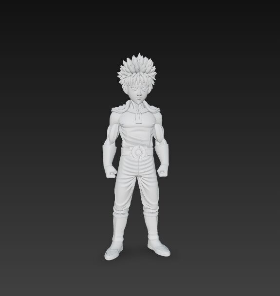Cybernetic Warrior  Powerful Anime Character 3D Print Model 3D model_15