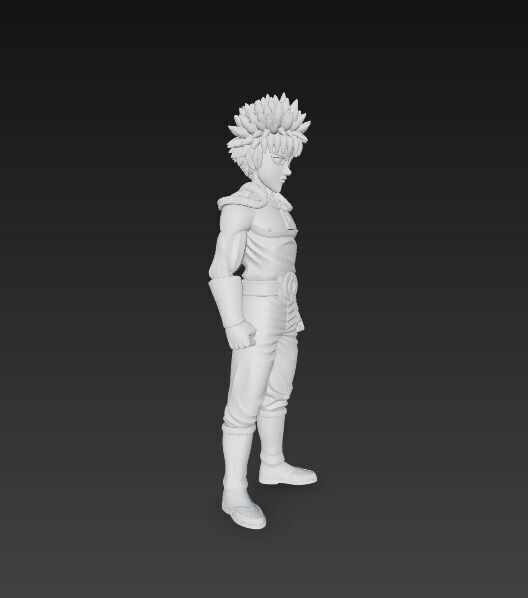 Cybernetic Warrior  Powerful Anime Character 3D Print Model 3D model_9