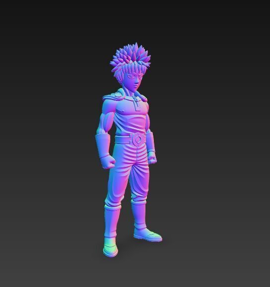 Cybernetic Warrior  Powerful Anime Character 3D Print Model 3D model_4
