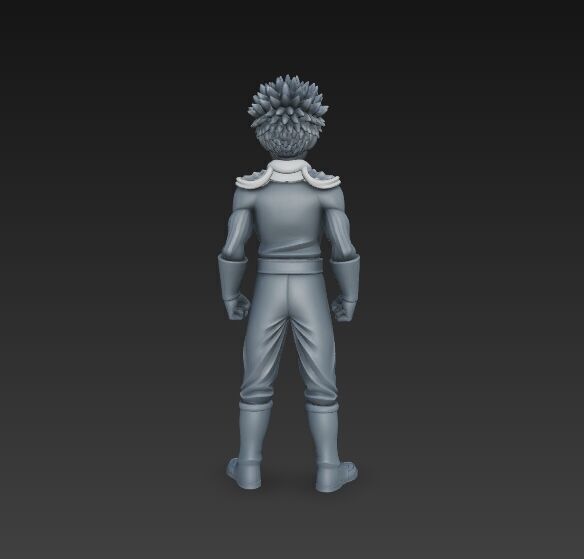 Cybernetic Warrior  Powerful Anime Character 3D Print Model 3D model_18