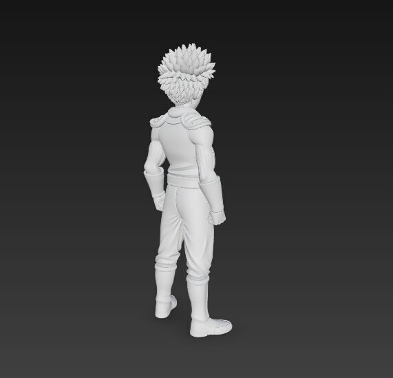 Cybernetic Warrior  Powerful Anime Character 3D Print Model 3D model_10