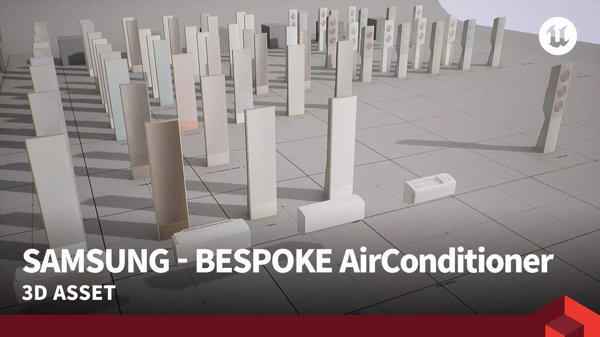 SAMSUNG - BESPOKE AirConditioner Low-poly 3D model_0