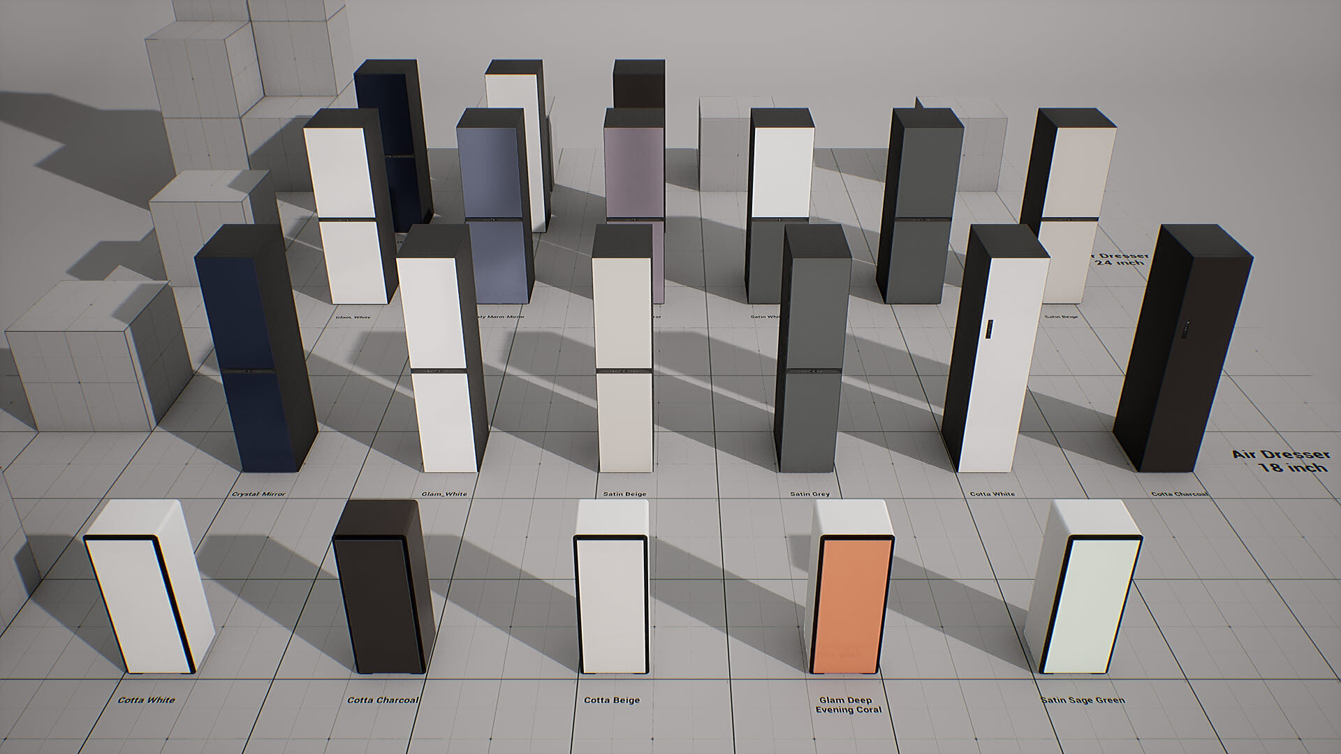 SAMSUNG - BESPOKE AirDresser Low-poly 3D model_3