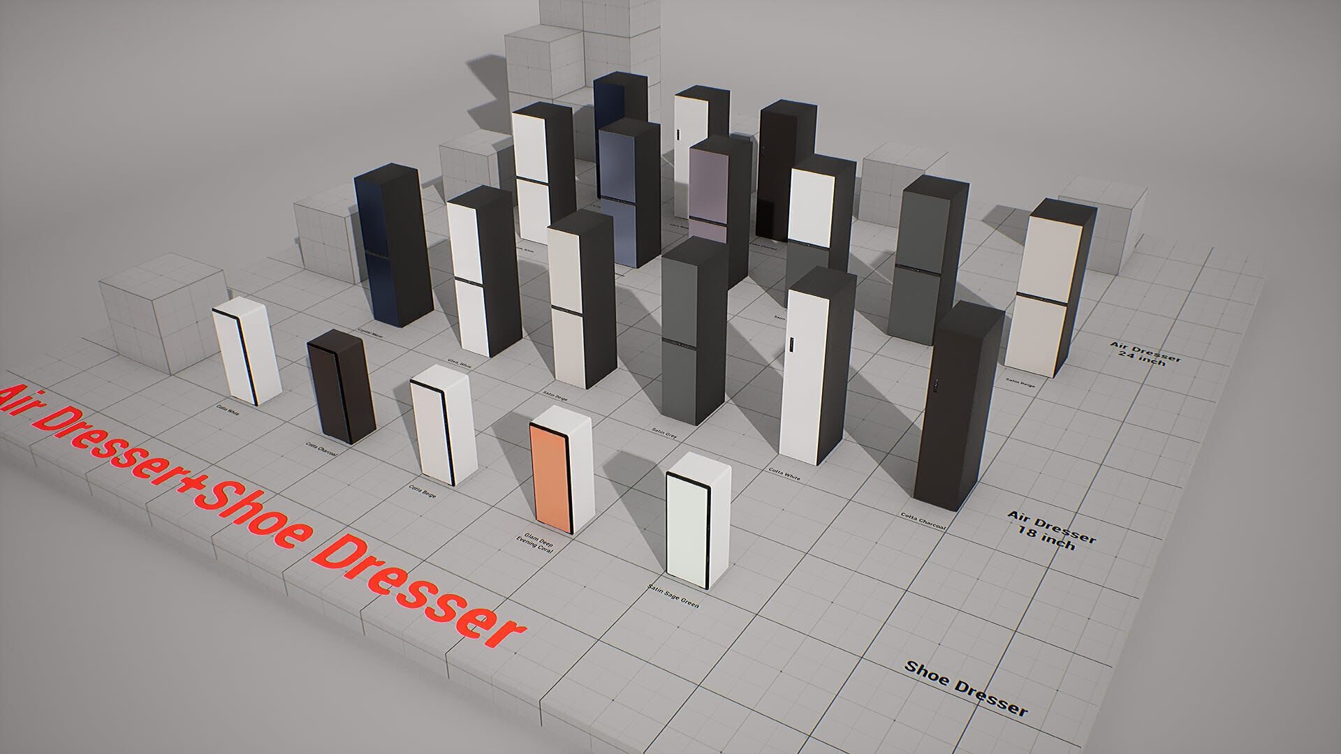 SAMSUNG - BESPOKE AirDresser Low-poly 3D model_4