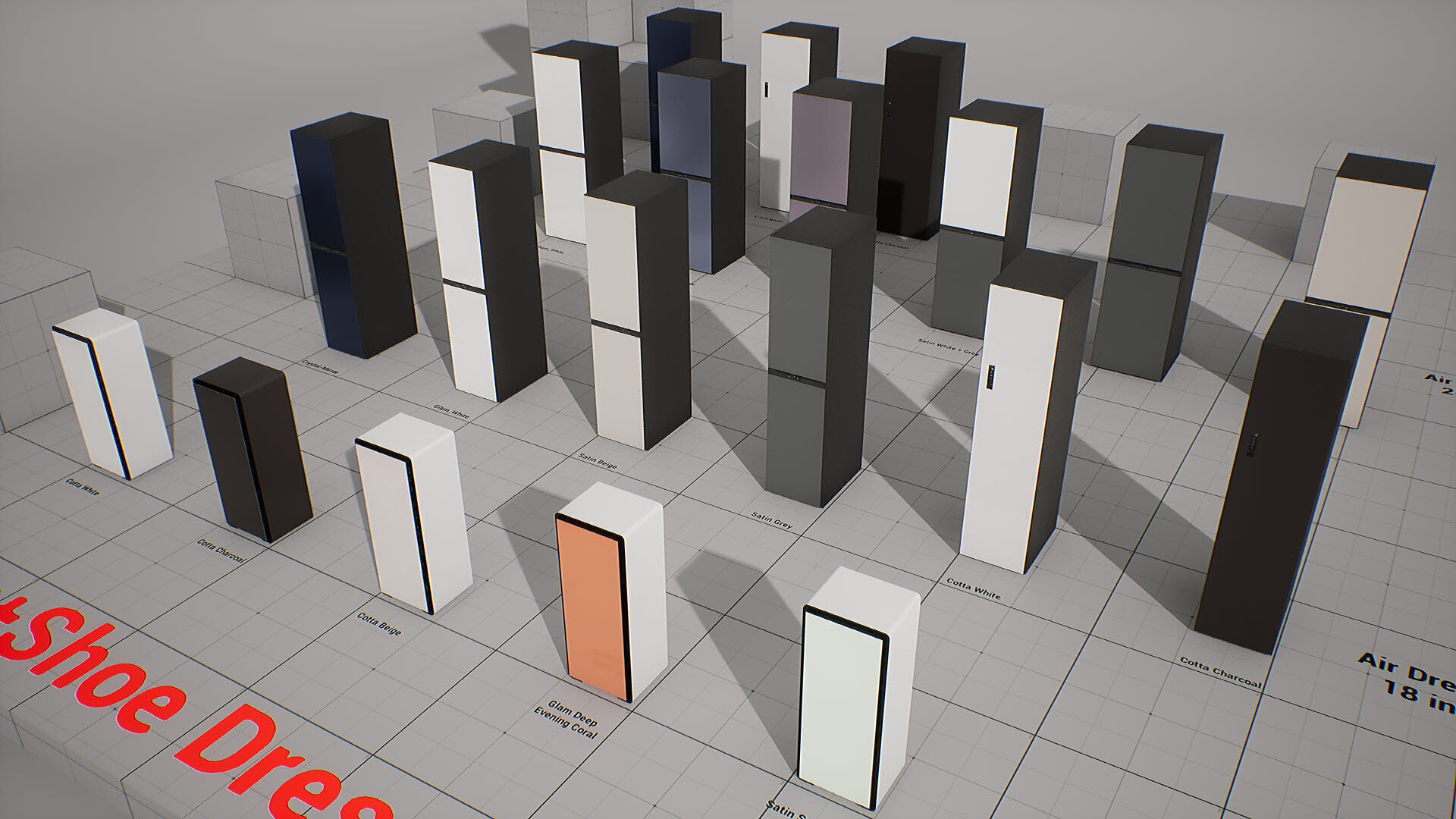 SAMSUNG - BESPOKE AirDresser Low-poly 3D model_2