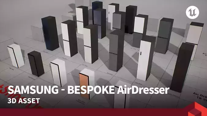 SAMSUNG - BESPOKE AirDresser Low-poly 3D model