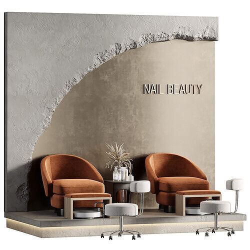 Pedicure area in the beauty salon 06 3D model