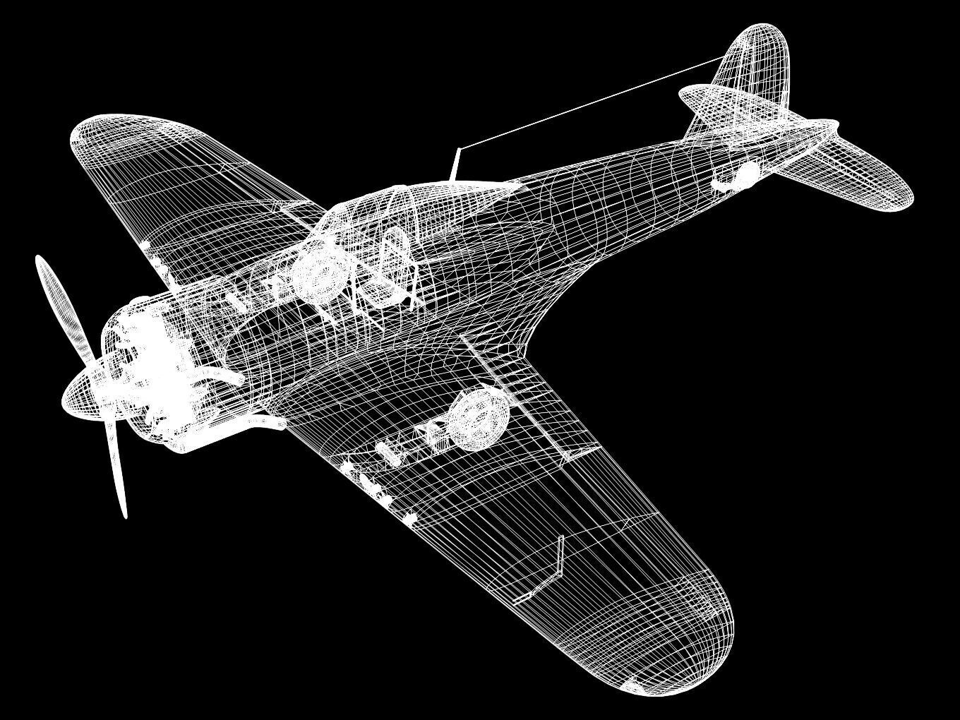 GlosterF5 3D model_15