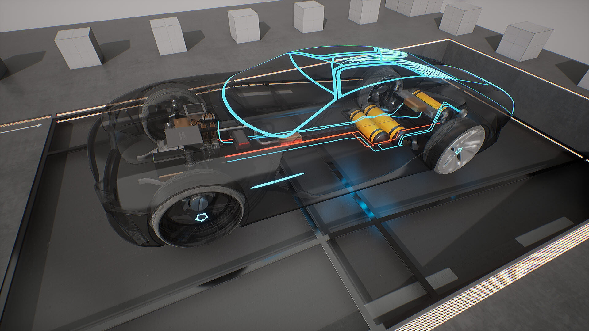 Machine Parts - CAR Low-poly 3D model_2