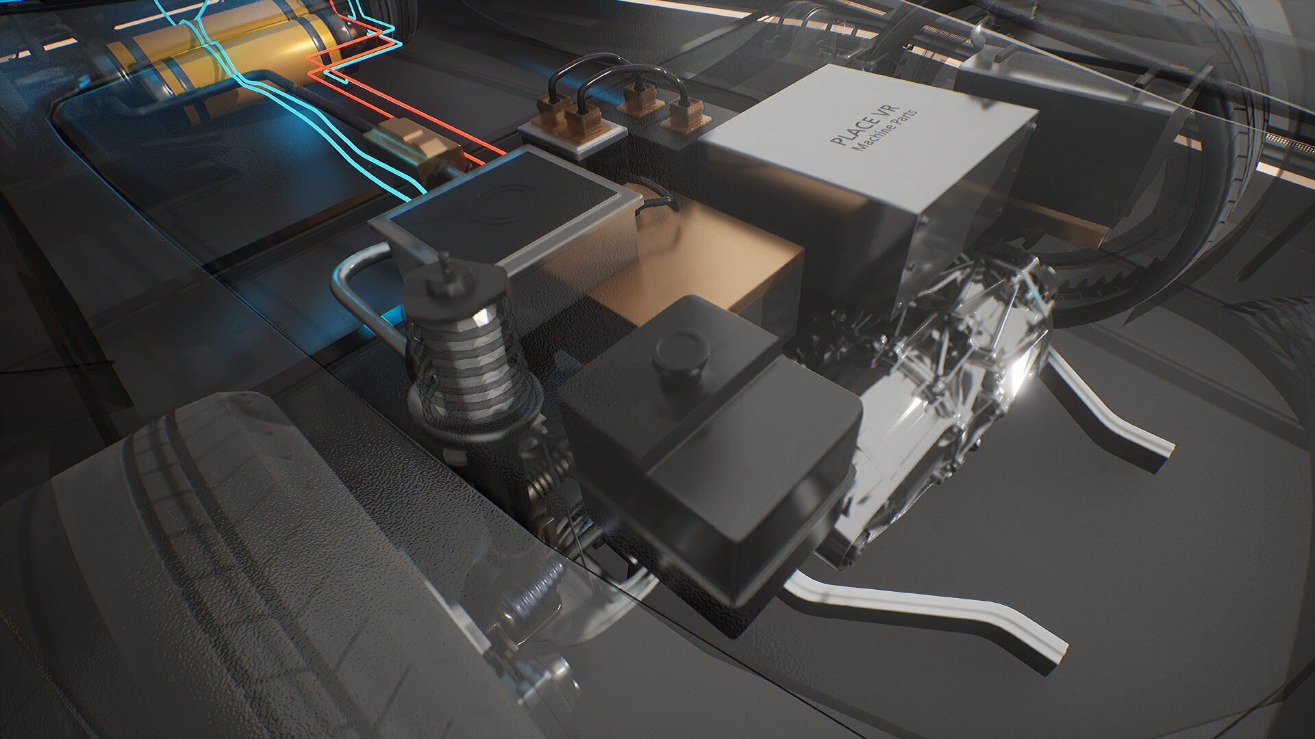 Machine Parts - CAR Low-poly 3D model_8