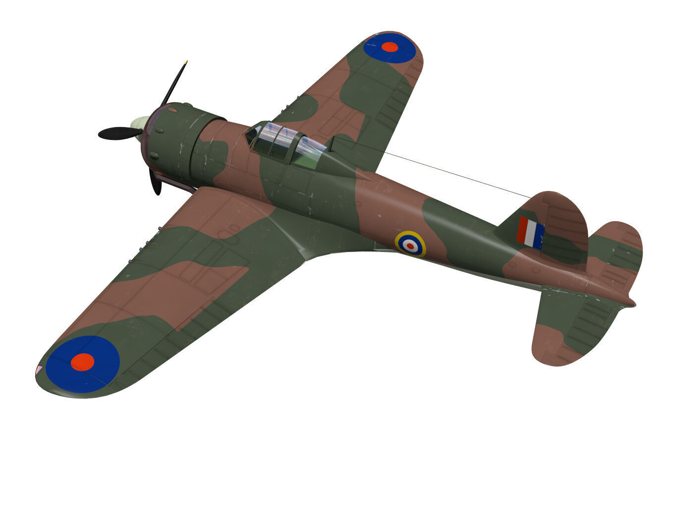 GlosterF5 3D model_8