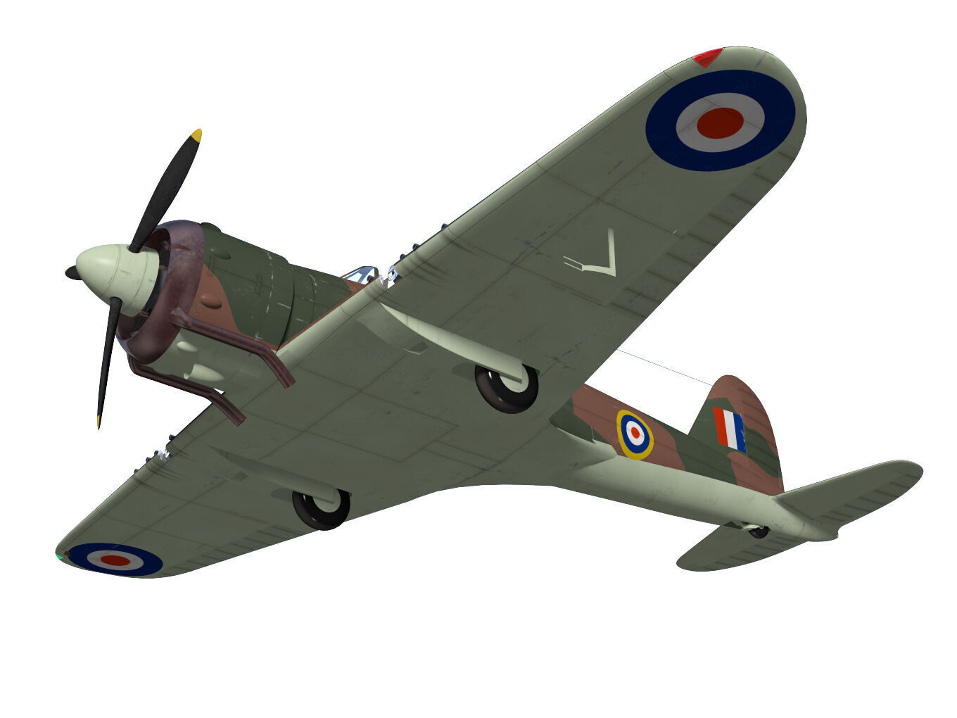 GlosterF5 3D model_10