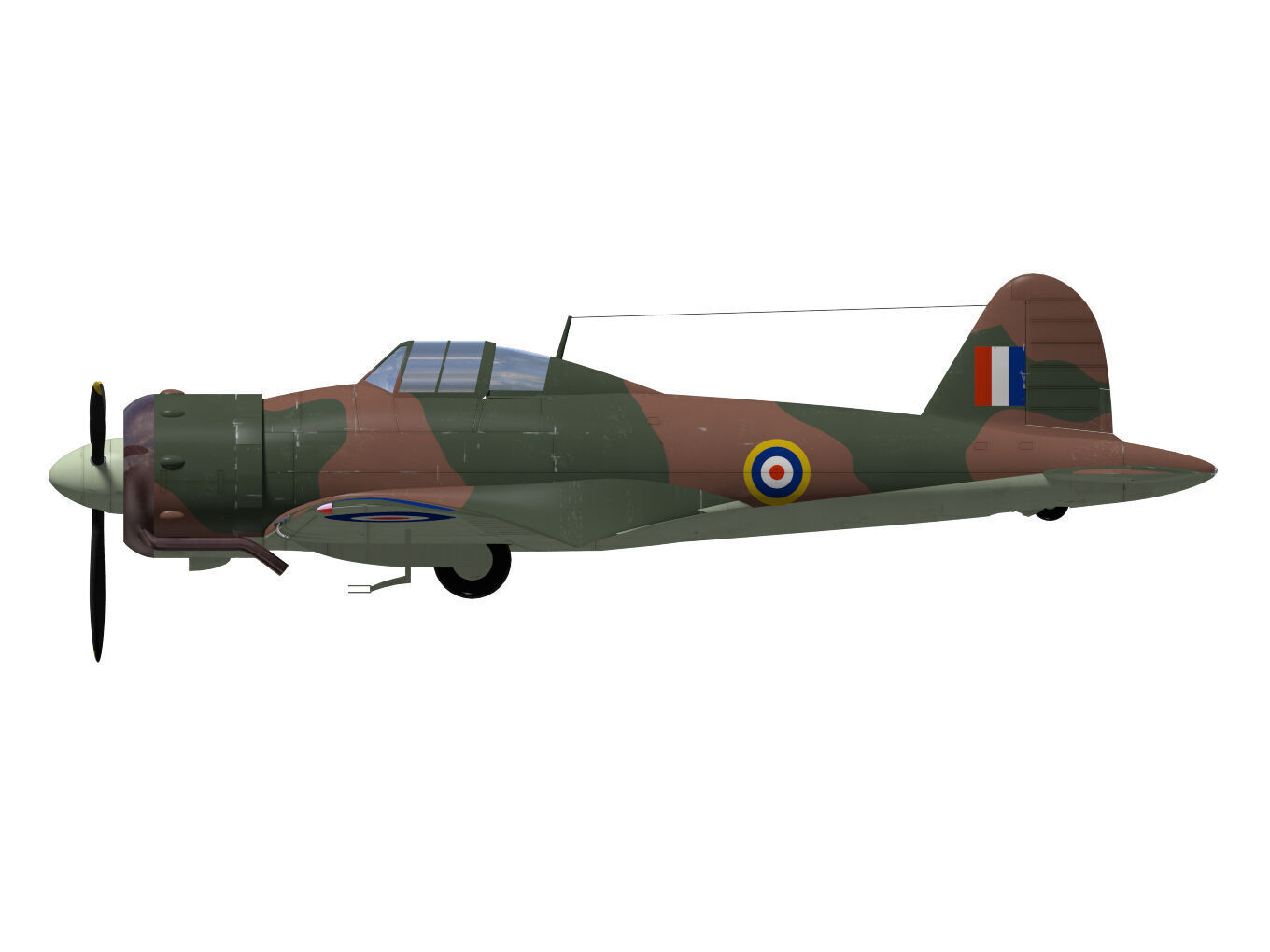 GlosterF5 3D model_15