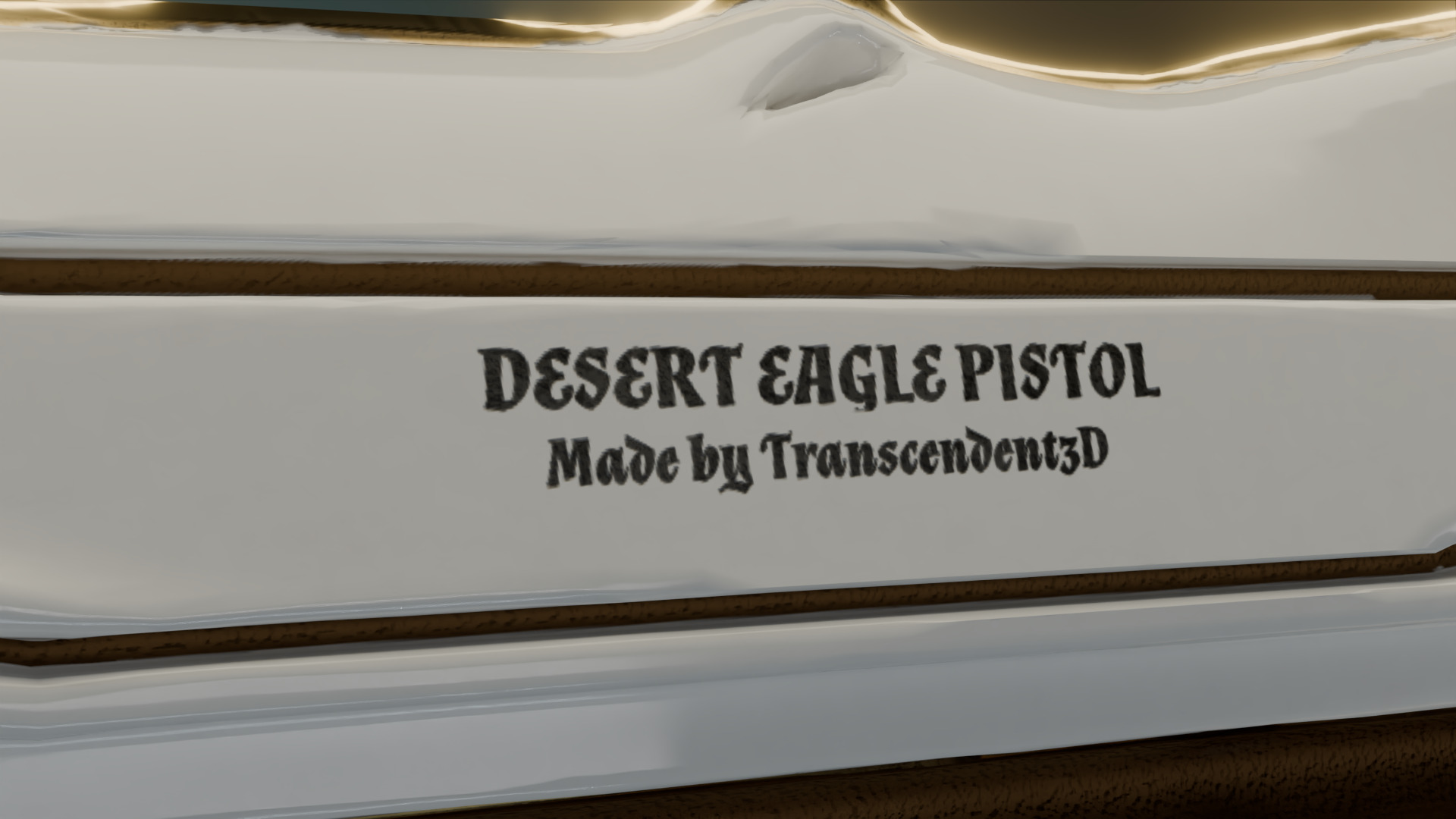 Inferno Blanca  Sci-Fi Desert Eagle Pistol Game Ready 3D Asset 3D model_3