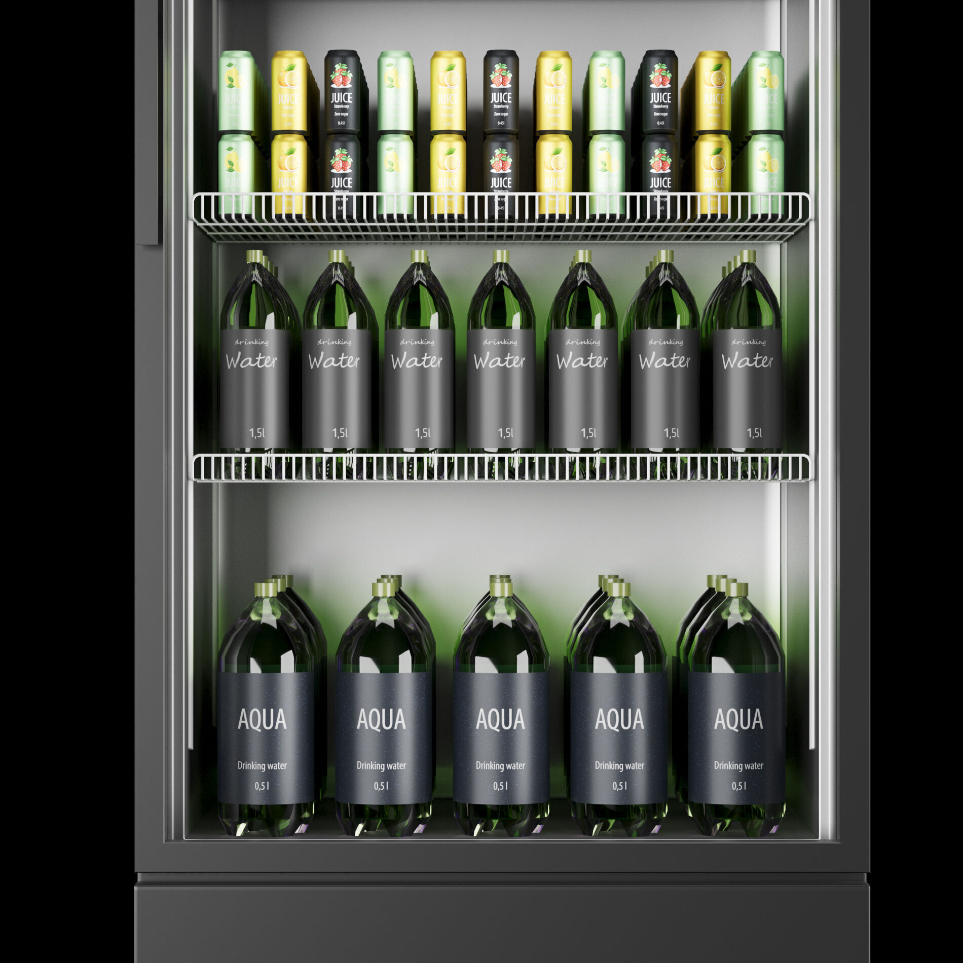 Fridge with drinks 1 3D model_12