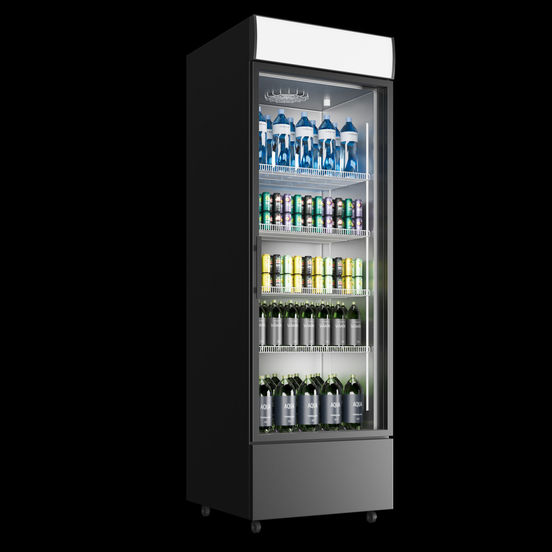 Fridge with drinks 1 3D model_4