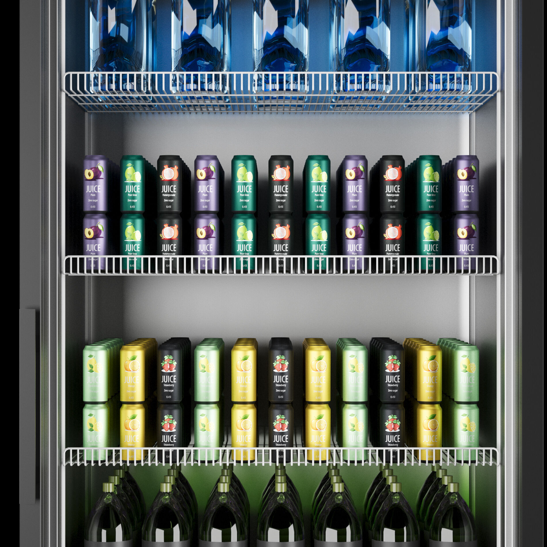 Fridge with drinks 1 3D model_10