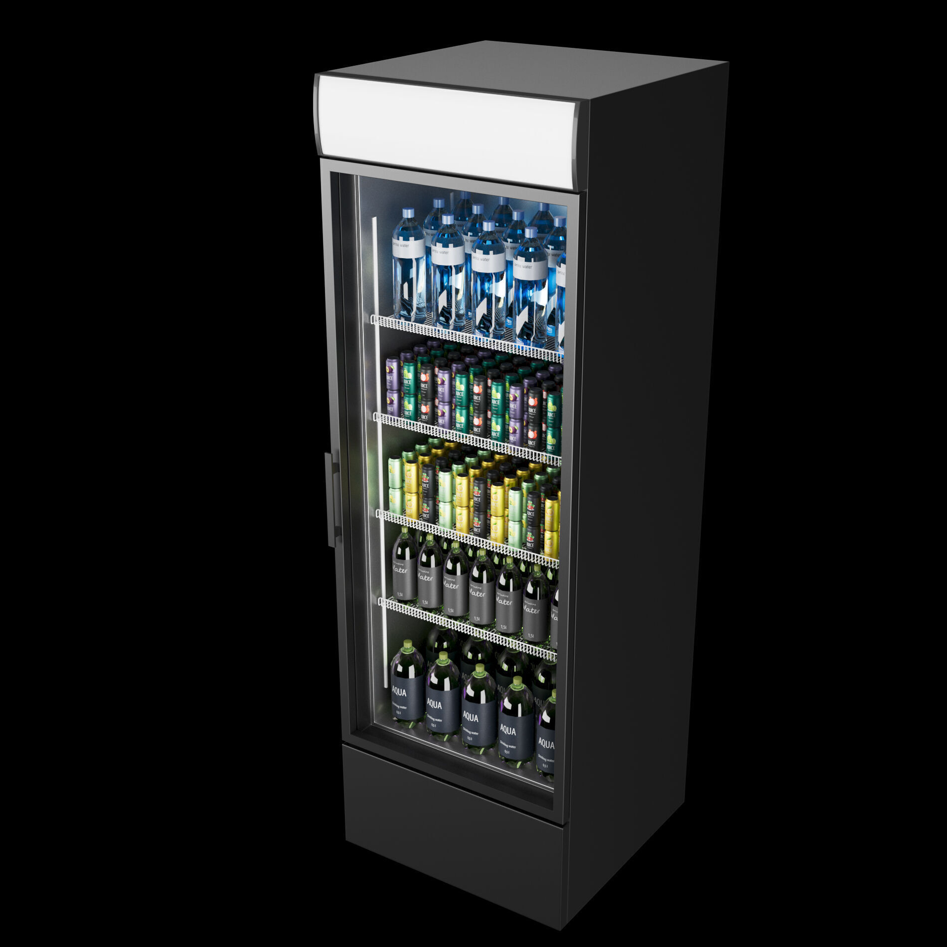 Fridge with drinks 1 3D model_6