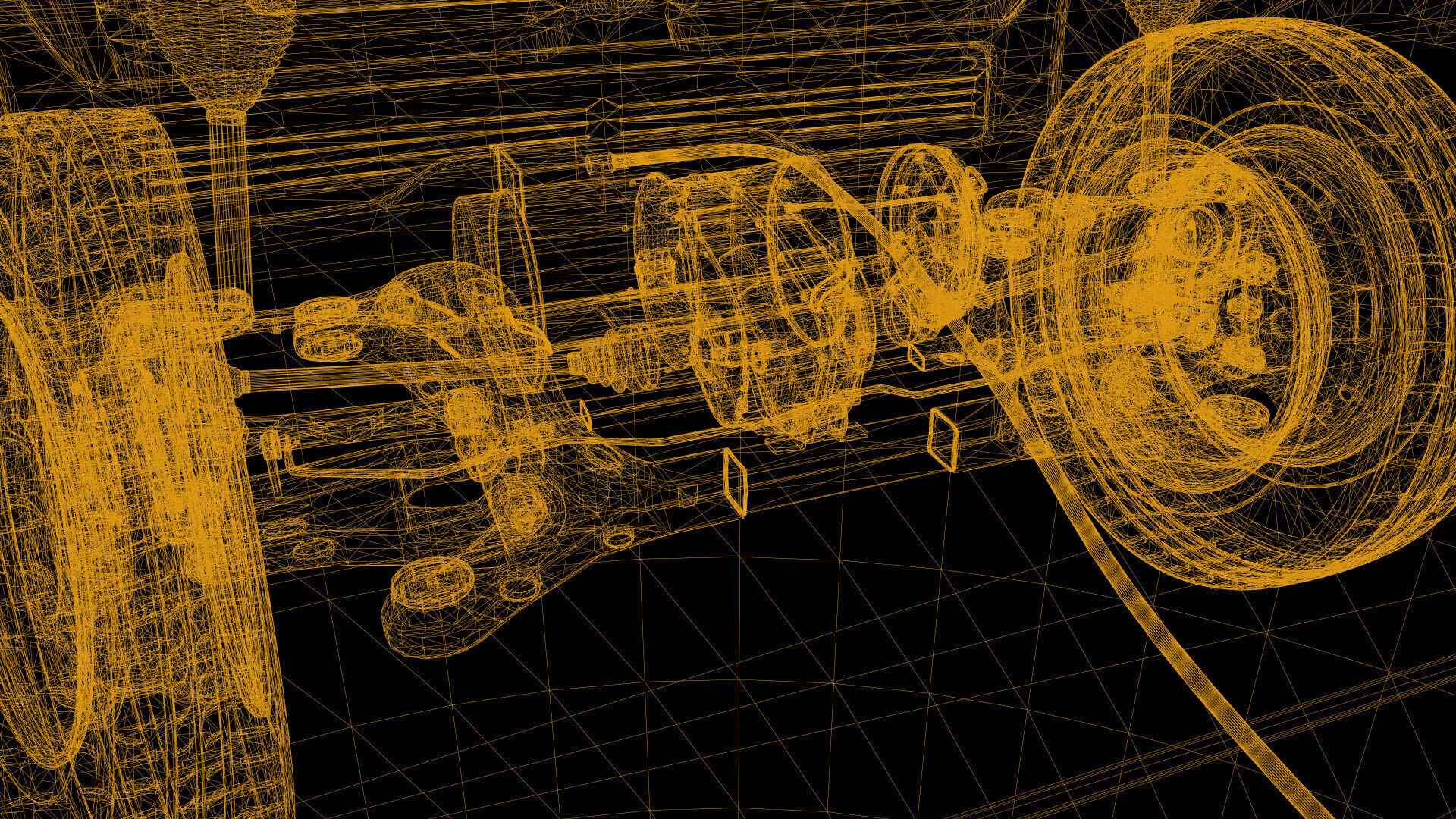 Machine Parts - Golf Cart Low-poly 3D model_28