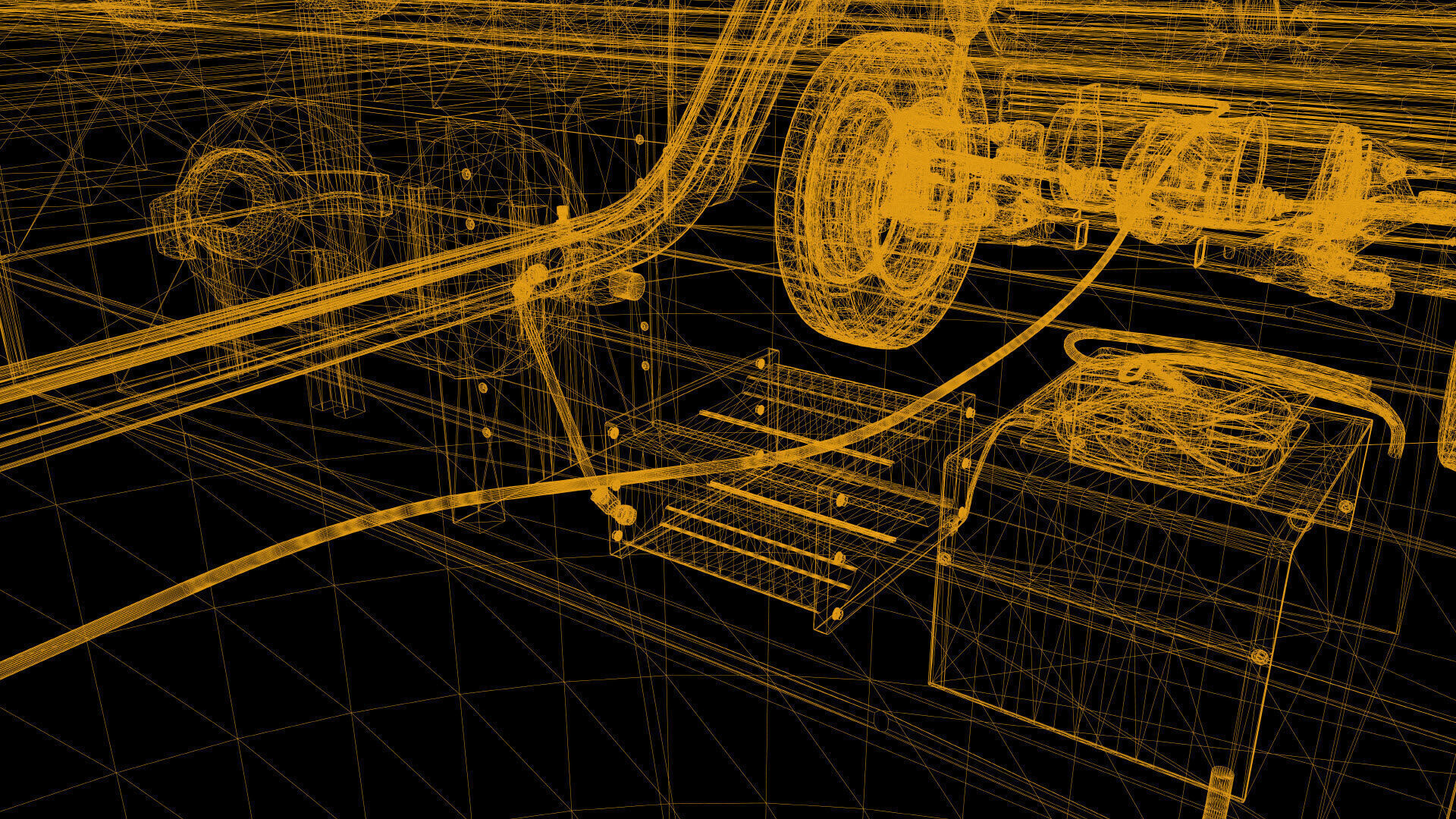 Machine Parts - Golf Cart Low-poly 3D model_30