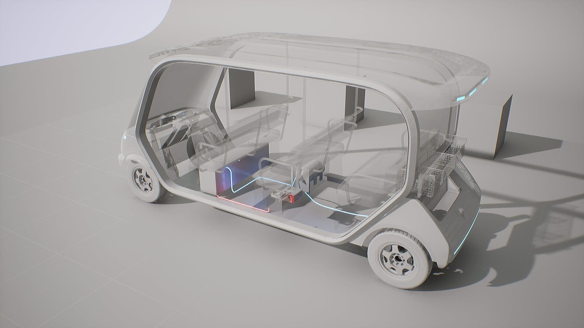 Machine Parts - Golf Cart Low-poly 3D model_19