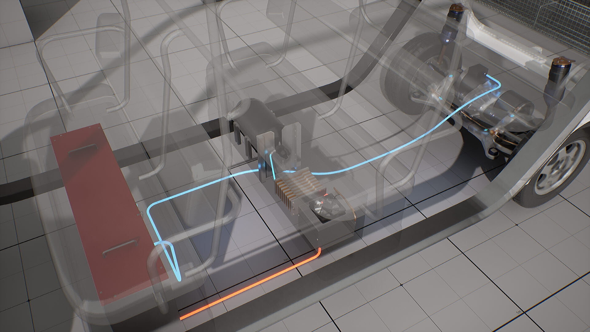 Machine Parts - Golf Cart Low-poly 3D model_13