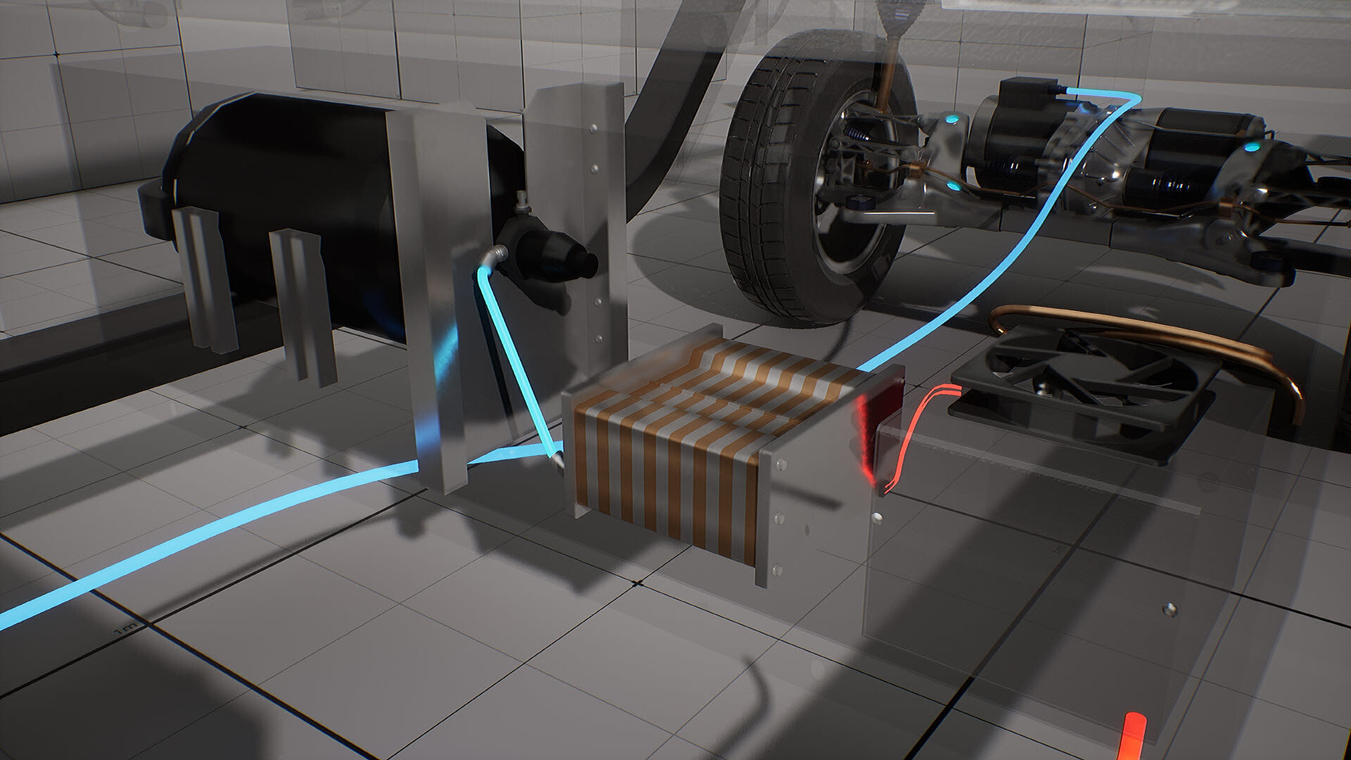 Machine Parts - Golf Cart Low-poly 3D model_10