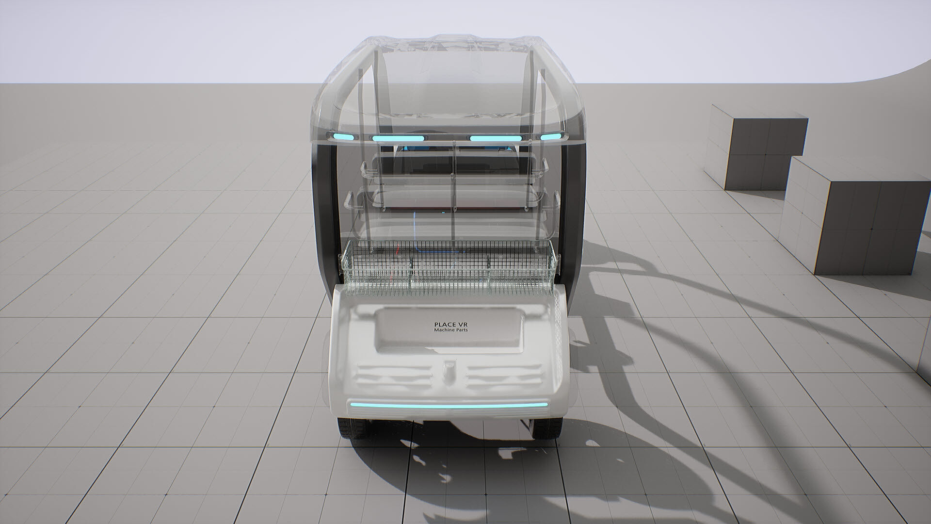 Machine Parts - Golf Cart Low-poly 3D model_4