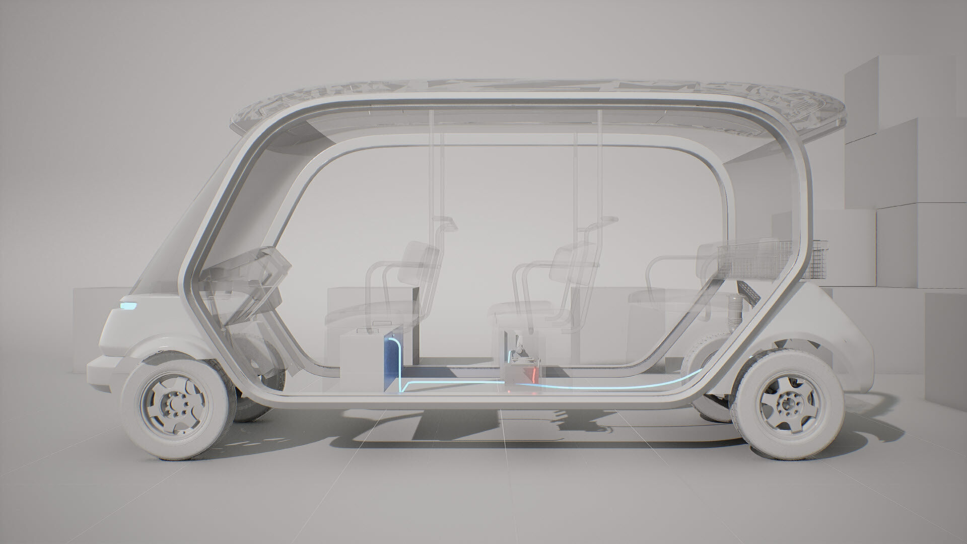 Machine Parts - Golf Cart Low-poly 3D model_21