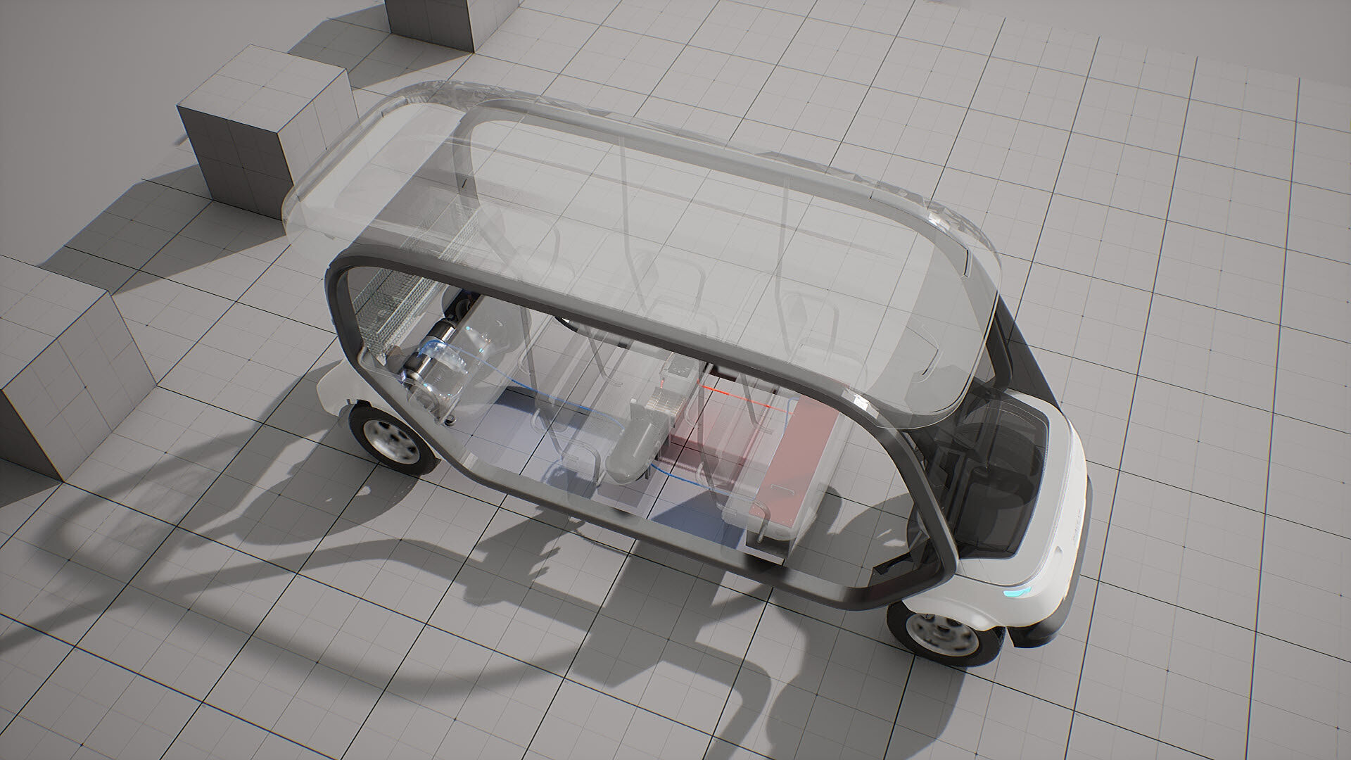 Machine Parts - Golf Cart Low-poly 3D model_3