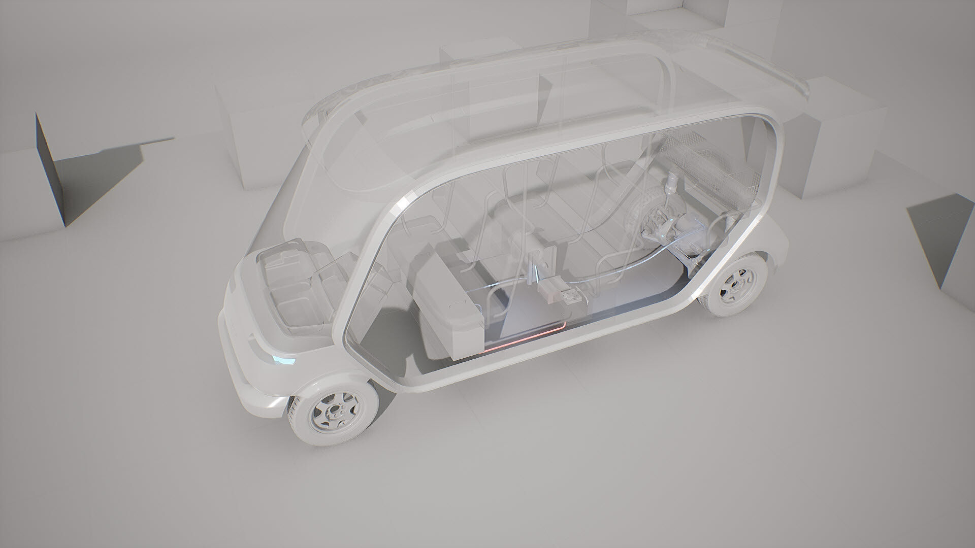 Machine Parts - Golf Cart Low-poly 3D model_15