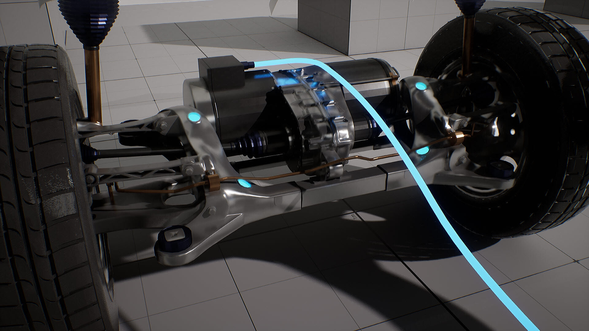 Machine Parts - Golf Cart Low-poly 3D model_8