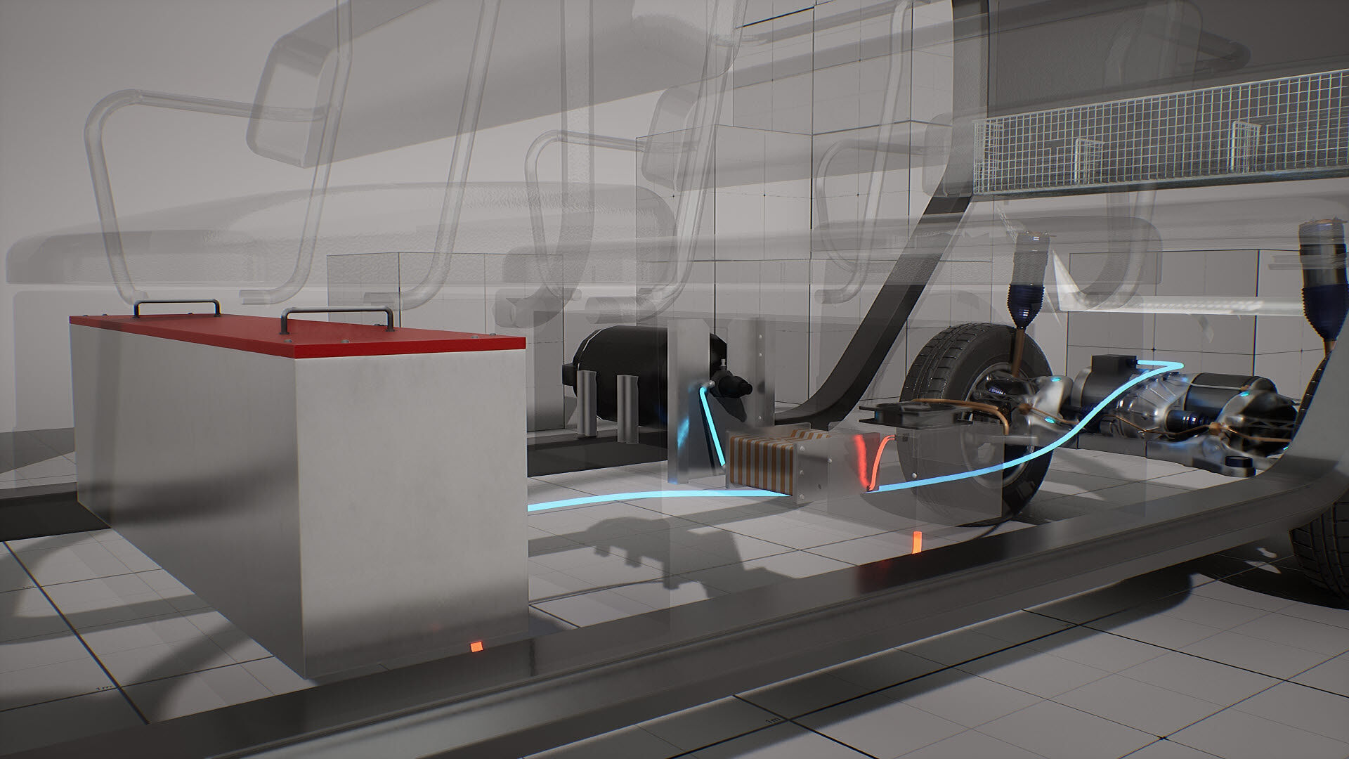 Machine Parts - Golf Cart Low-poly 3D model_12