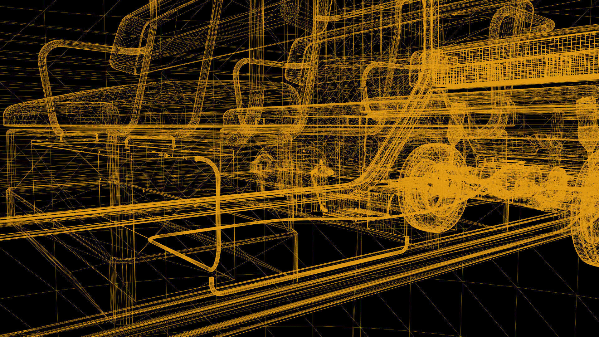 Machine Parts - Golf Cart Low-poly 3D model_32