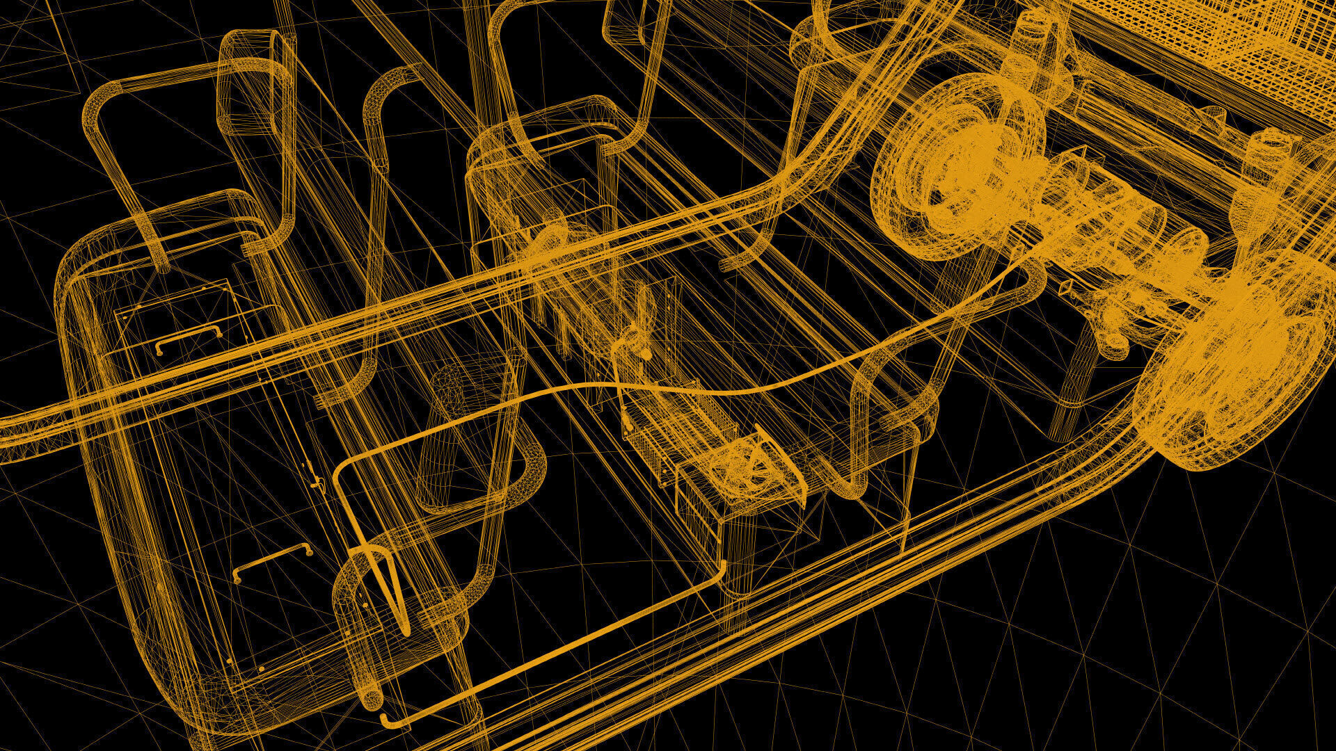 Machine Parts - Golf Cart Low-poly 3D model_33