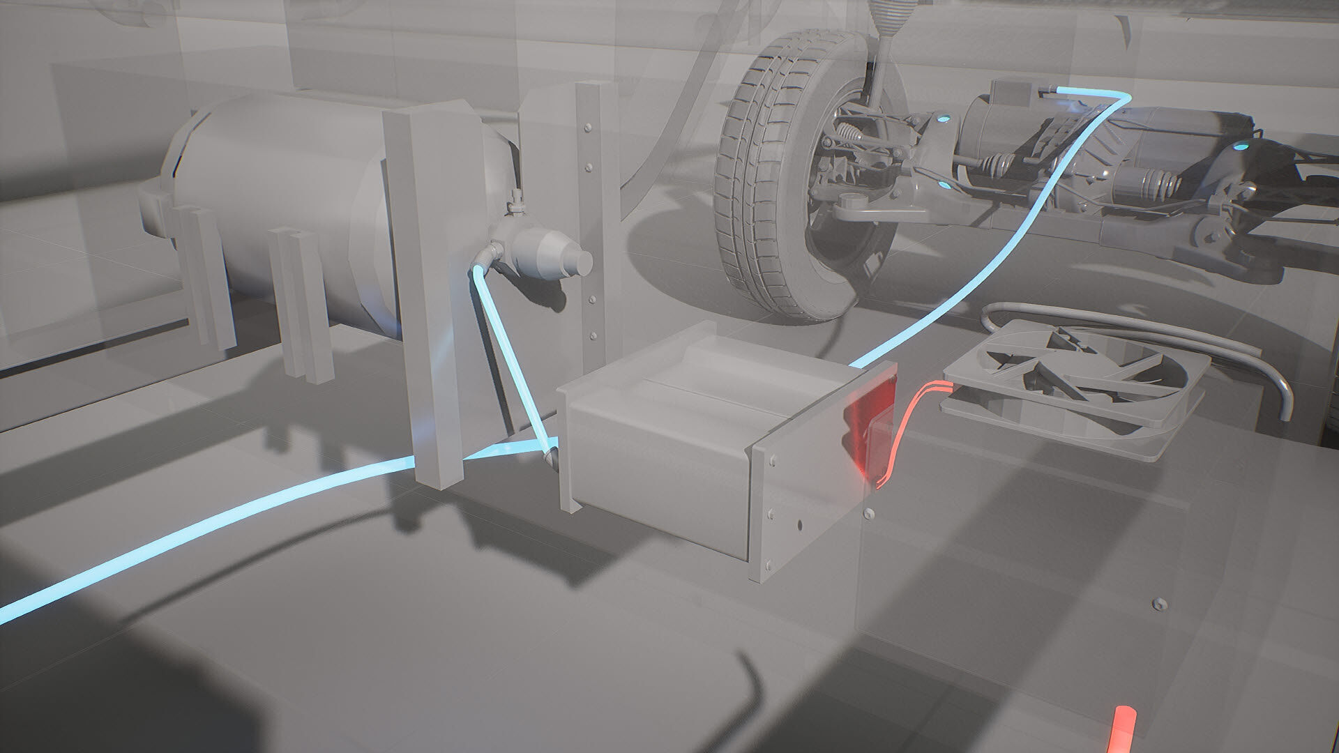 Machine Parts - Golf Cart Low-poly 3D model_24