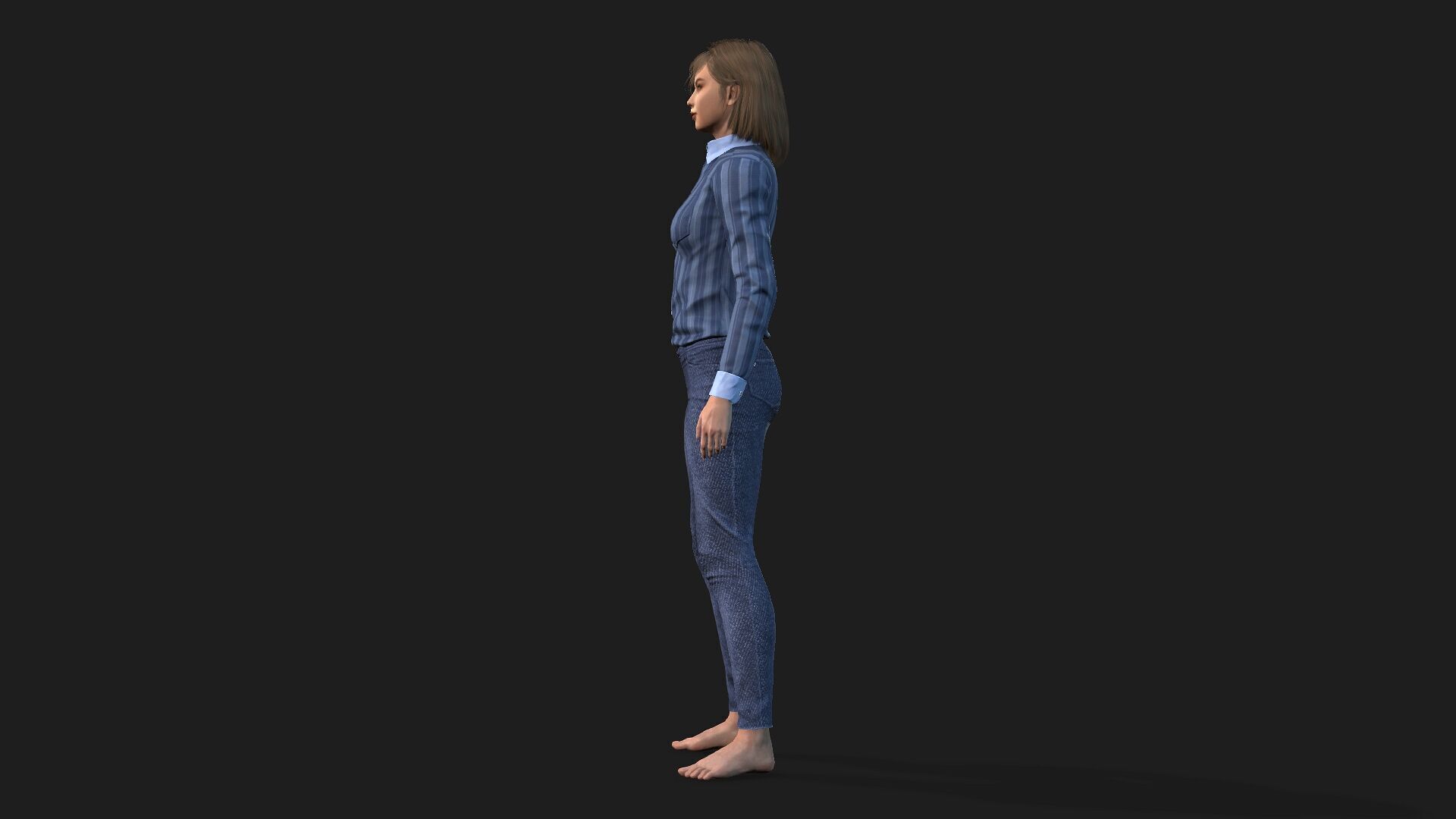 Realistic 3D Woman Character 3D model_4