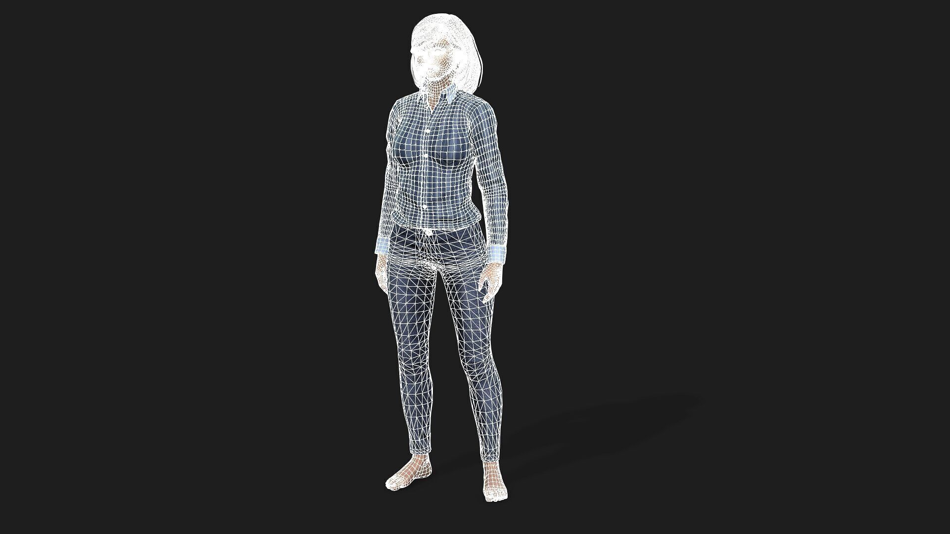 Realistic 3D Woman Character 3D model_19