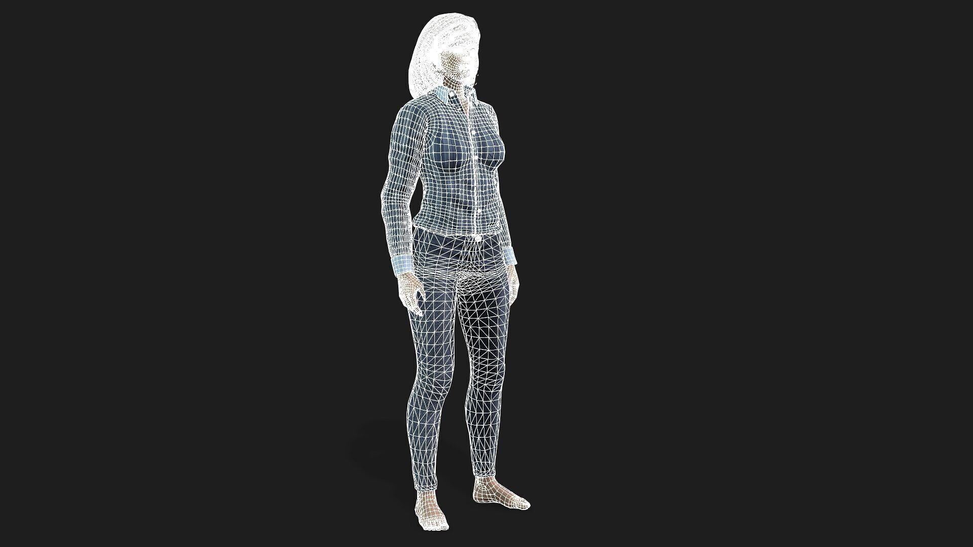 Realistic 3D Woman Character 3D model_18