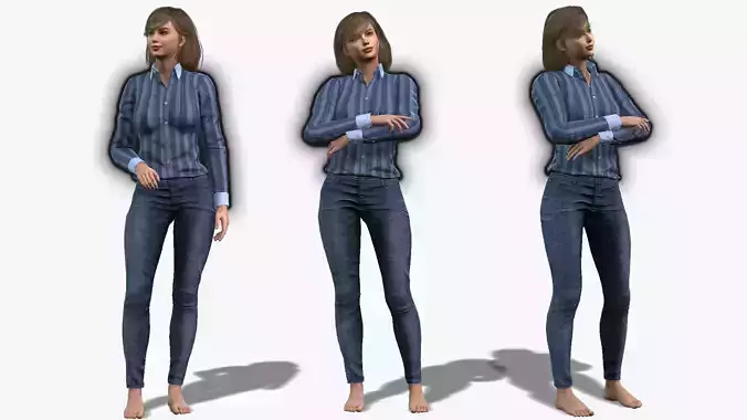 Realistic 3D Woman Character 3D model