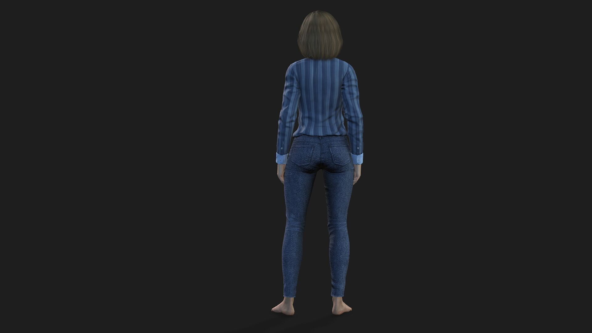 Realistic 3D Woman Character 3D model_5